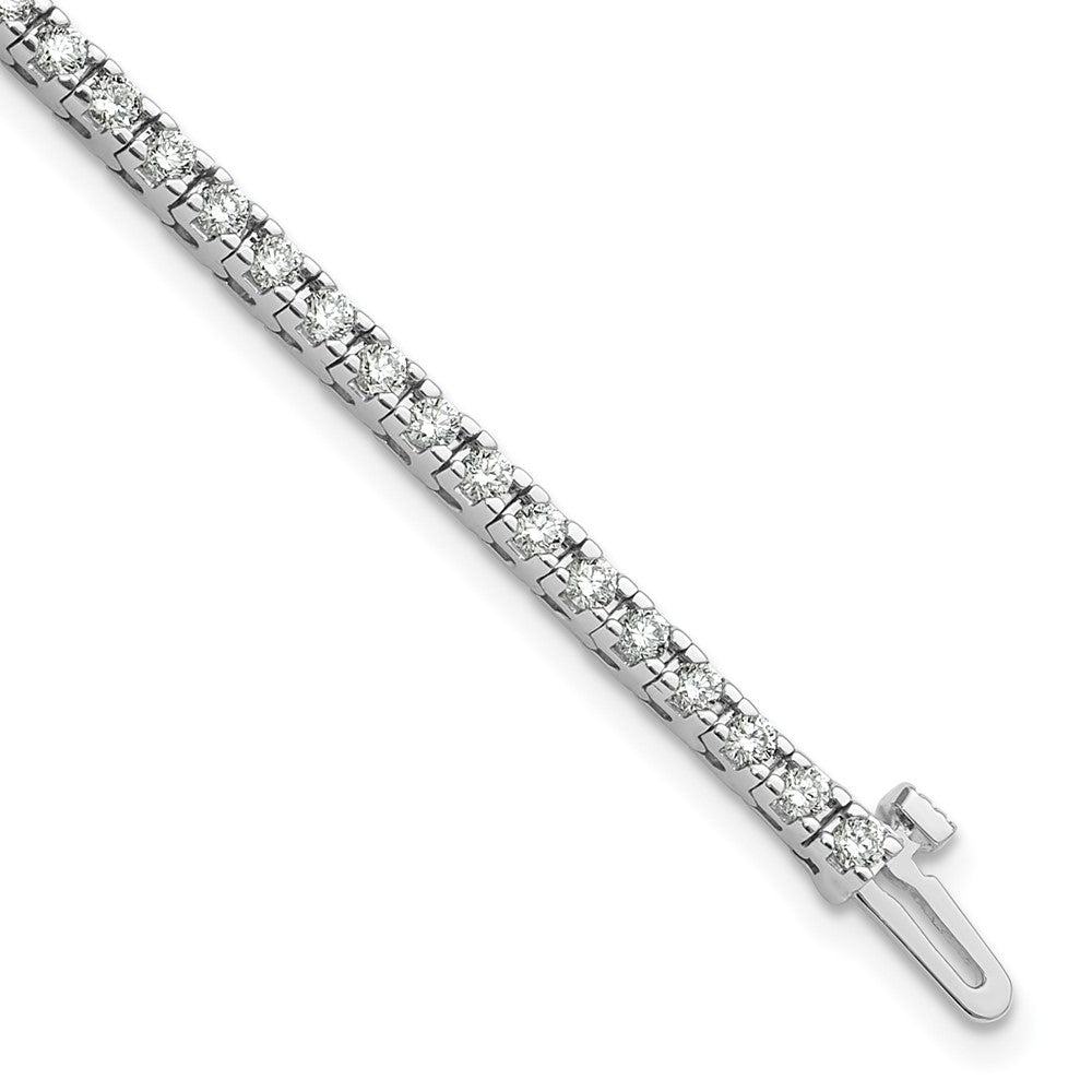 14k White Gold Complete 2.17 carat Round VS Diamond 4-prong 7 inch Tennis Bracelet