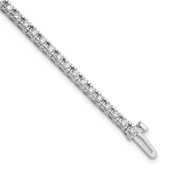 14k White Gold Complete 2.17 carat Round VS Diamond 4-prong 7 inch Tennis Bracelet