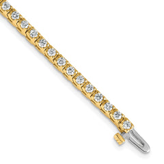 14k Complete 2.18 carat Round A Diamond 4-prong 7 inch Tennis Bracelet