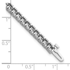 14k White Gold Holds 4.65 carat 50-2.9mm Round Diamond 4-prong 7 inch Tennis Bracelet Mounting