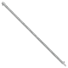 14k White Gold Complete 4.65 carat Round AAA Diamond 4-prong 7 inch Tennis Bracelet