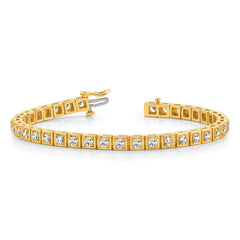 14k Complete 1.75 carat Round AAA Diamond 4-prong 7 inch Tennis Bracelet