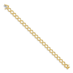 14k Holds 24 Stones up to 2.75mm Circle Add-a-Diamond 7 inch Tennis Bracelet