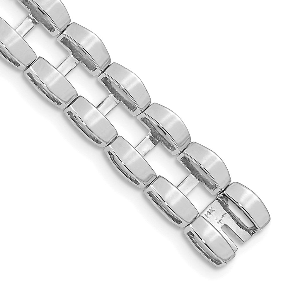 14k White Gold Tennis Jacket Blank - 16
