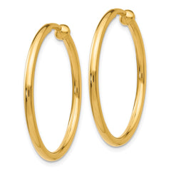 14K Non-Pierced Hoop Earrings