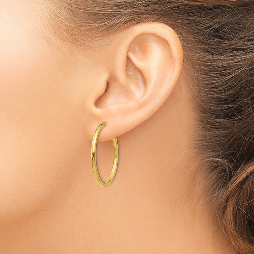 14K Non-Pierced Hoop Earrings