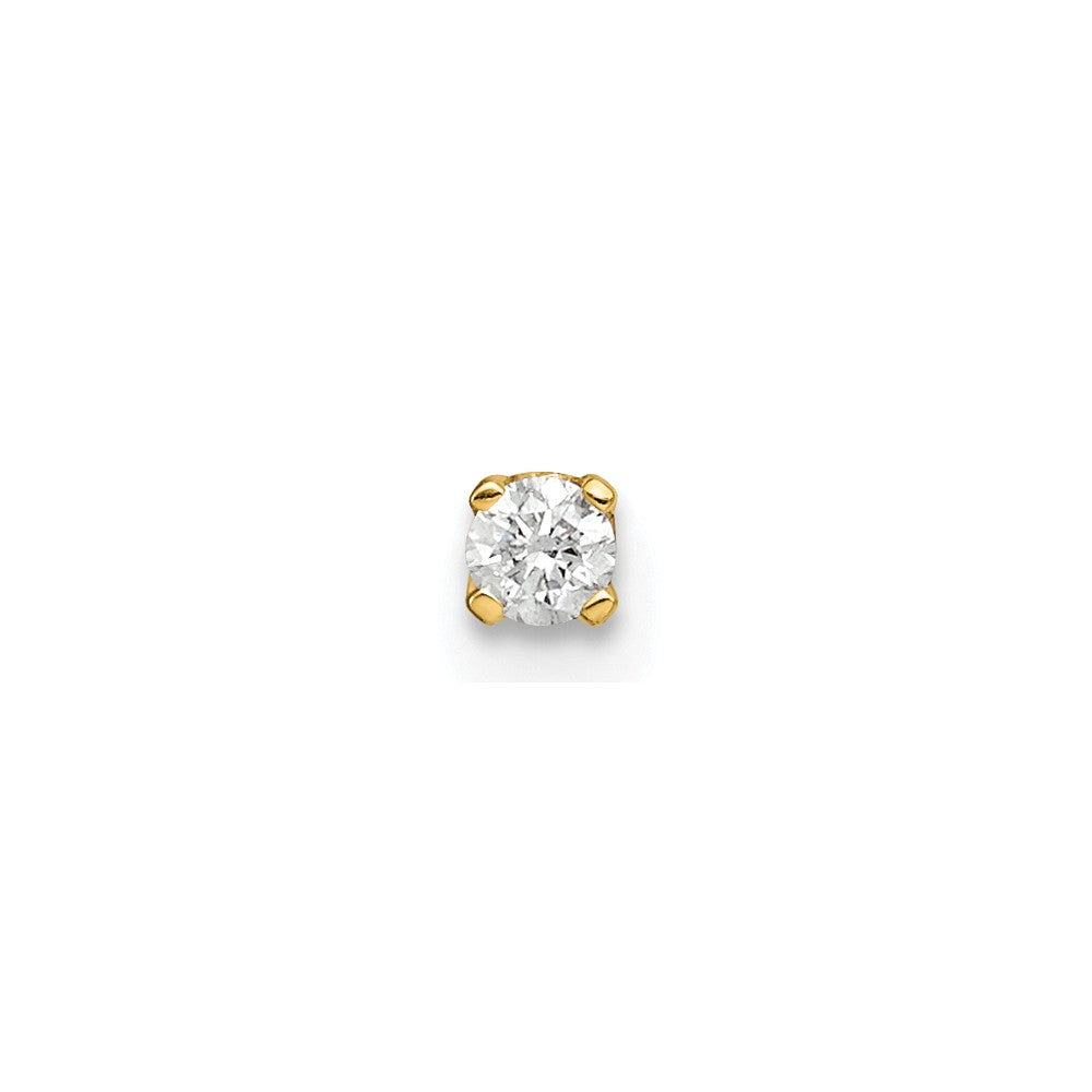 14k Single Stud Diamond Earring - 9