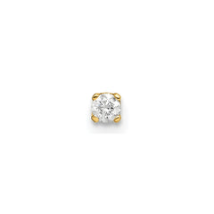 14k Single Stud Diamond Earring - 9