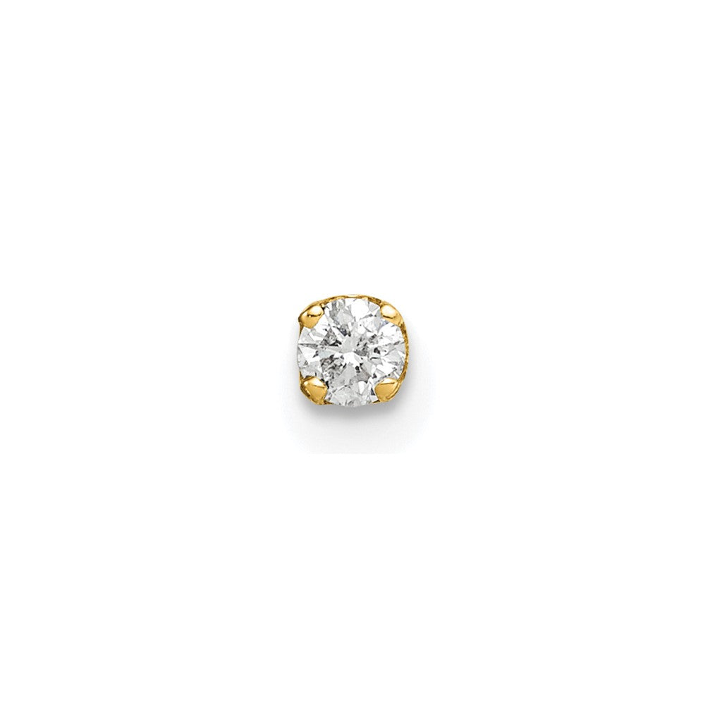 14k Single Stud Diamond Earring - 10