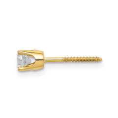 14k Single Stud Diamond Earring - 7