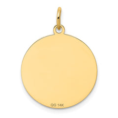14k Beagle Disc Charm