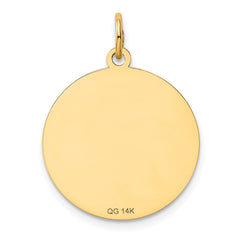 14k Dachshund Disc Charm