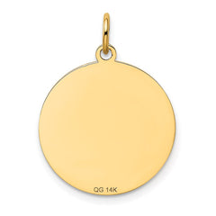14k German Shepherd Disc Charm
