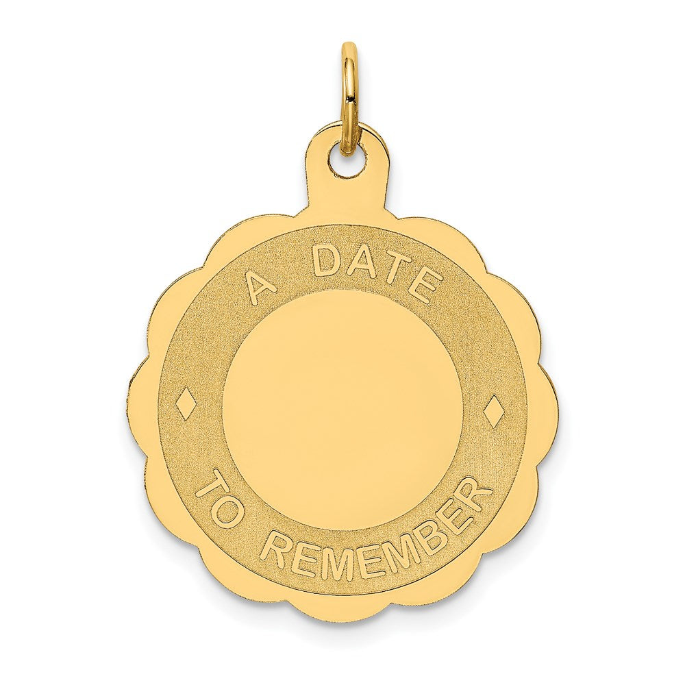 14K A DATE TO REMEMBER Disc Charm - 2