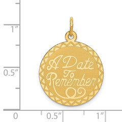 14K A DATE TO REMEMBER Disc Charm - 3