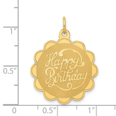 14K HAPPY BIRTHDAY Charm - 4