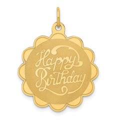 14K HAPPY BIRTHDAY Charm - 4