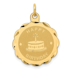 14K HAPPY BIRTHDAY Charm - 2