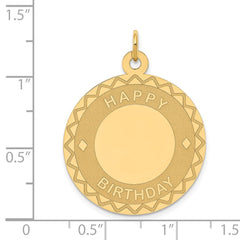 14K HAPPY BIRTHDAY Charm - 3