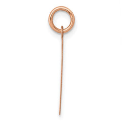 14K Rose Polished Heart Shaped Disc Pendant