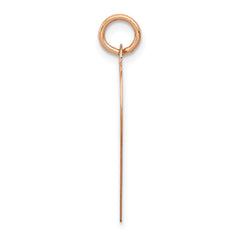 14K Rose Polished Heart Shaped Disc Pendant - 7