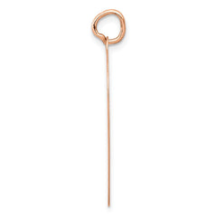 14K Rose Polished Heart Shaped Disc Pendant - 8