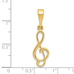 14k Treble Clef Charm - 4