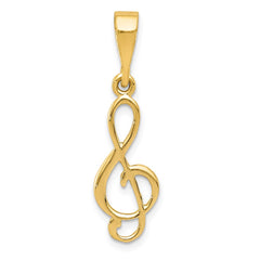 14k Treble Clef Charm - 4