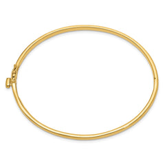 14k 3.6mm Polished Solid Hinged Oval Bangle Bracelet - 2