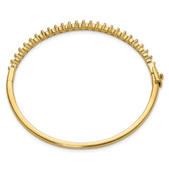 14k Holds 25 2.9mm 1.9ct Hinged Bangle Mounting