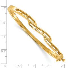 14k Holds 1 carat 6-1.6mm/27-2.0mm Round Stones Hinged Oval Bangle Bracelet Mounting