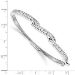 14k White Gold Bangle Bracelet Mounting