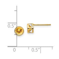 14k Citrine Earrings - November - 2