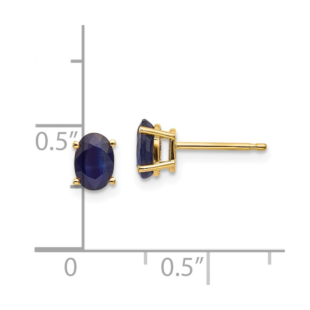 14k Sapphire Earrings - September