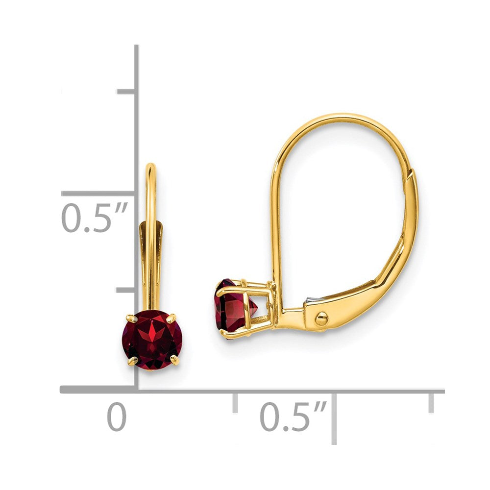 14k Garnet Earrings - January - 2