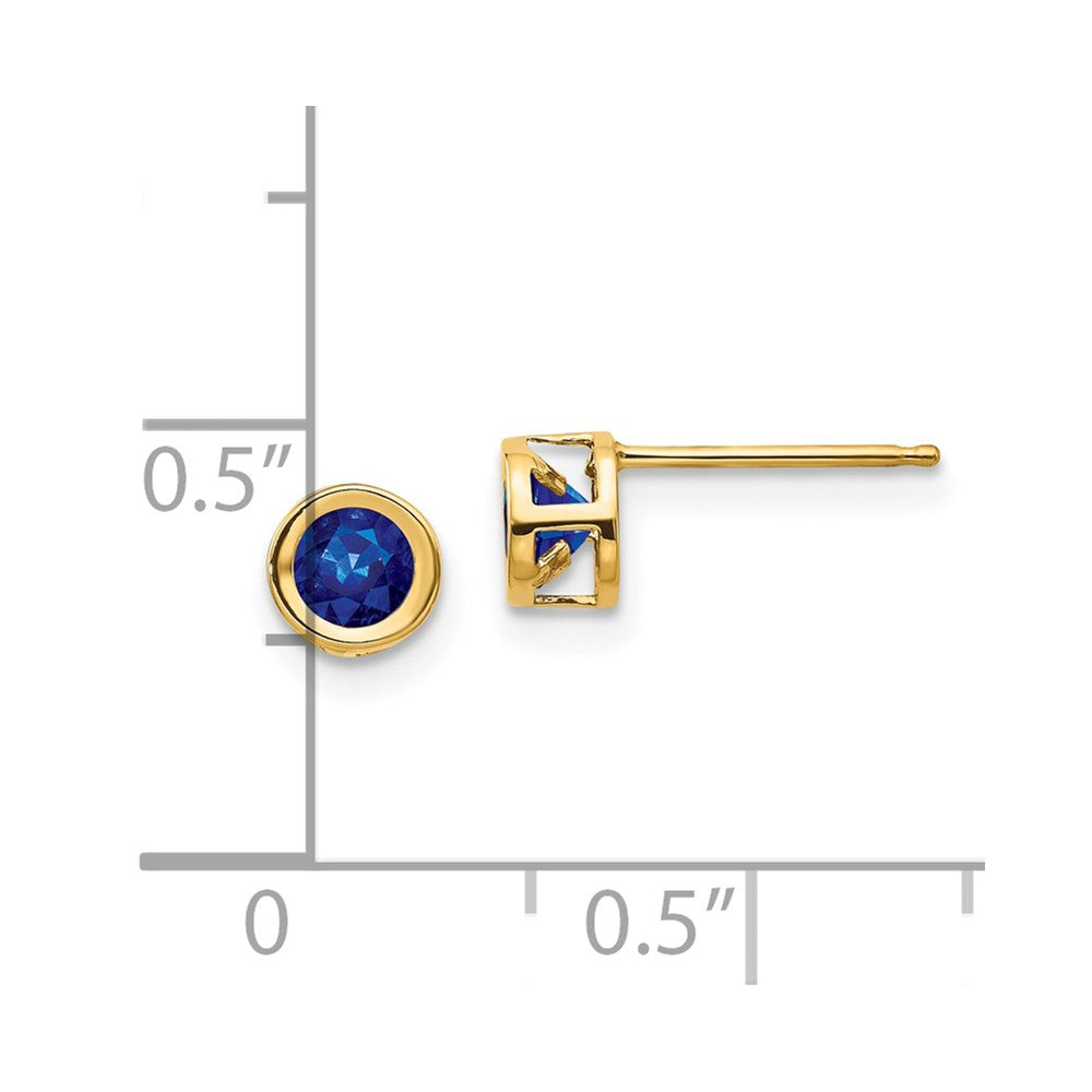 14k Sapphire Earrings - September - 2