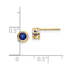 14k Sapphire Earrings - September - 2