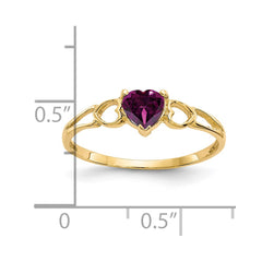 14k Rhodolite Garnet Birthstone Ring - 4