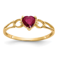 14k Ruby Birthstone Ring - 4