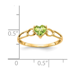 14k Peridot Birthstone Ring