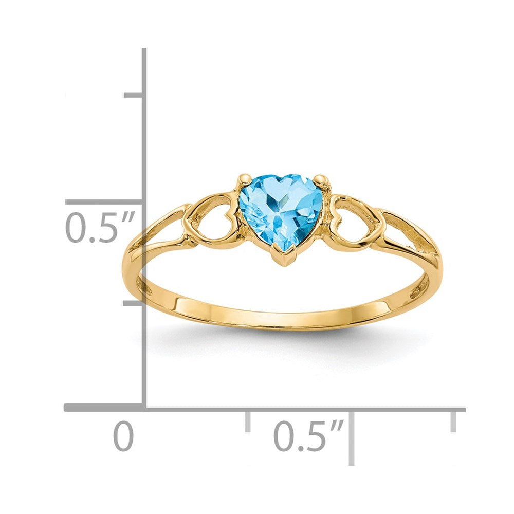 14k Blue Topaz Birthstone Ring