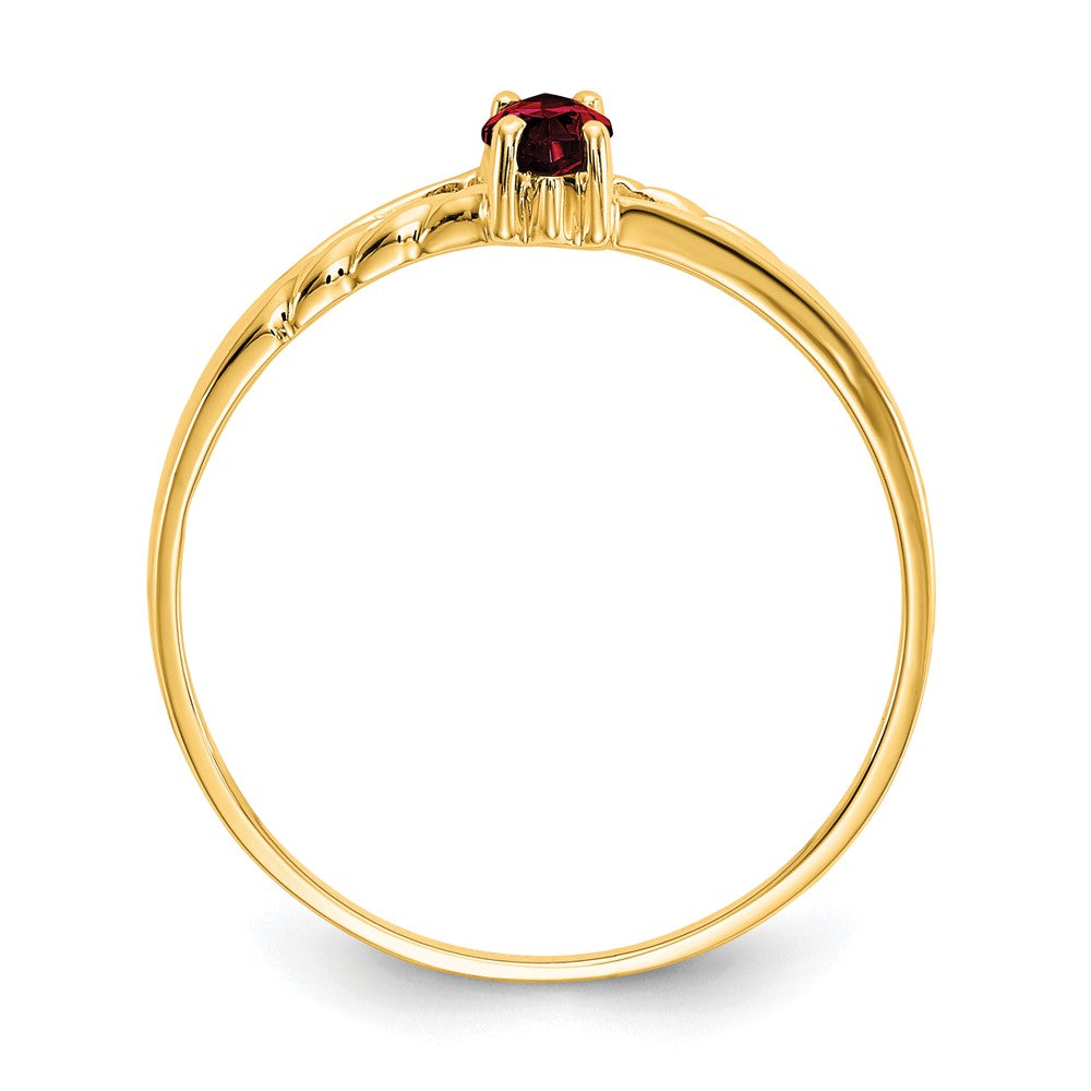 14k Garnet Birthstone Ring