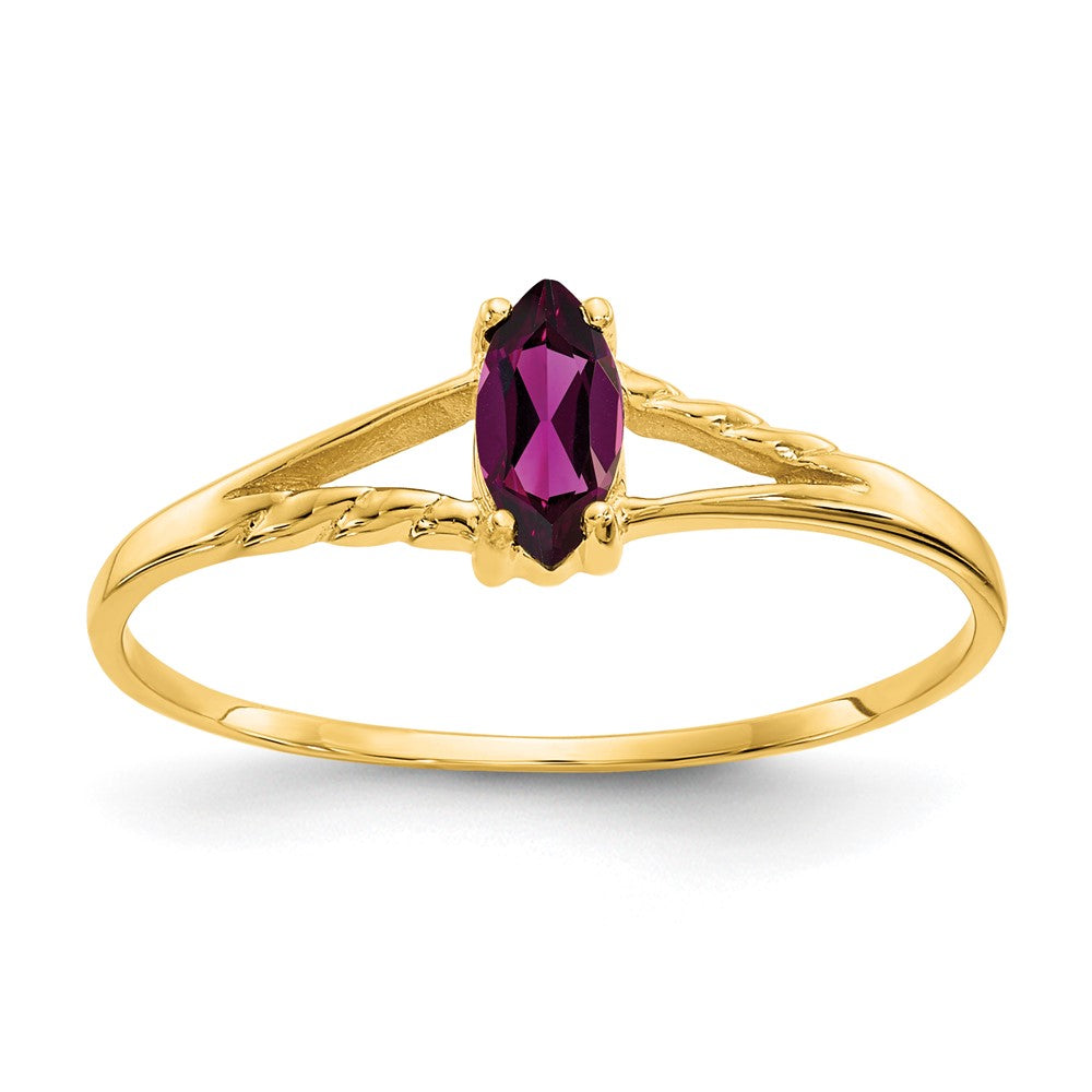 14k Rhodolite Garnet Birthstone Ring - 2