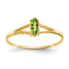 14k Peridot Birthstone Ring - 3