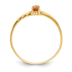 14k Citrine Birthstone Ring - 4