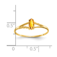 14k Citrine Birthstone Ring - 4