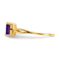 14k Amethyst Birthstone Ring - 4