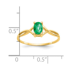 14k Emerald Birthstone Ring - 4