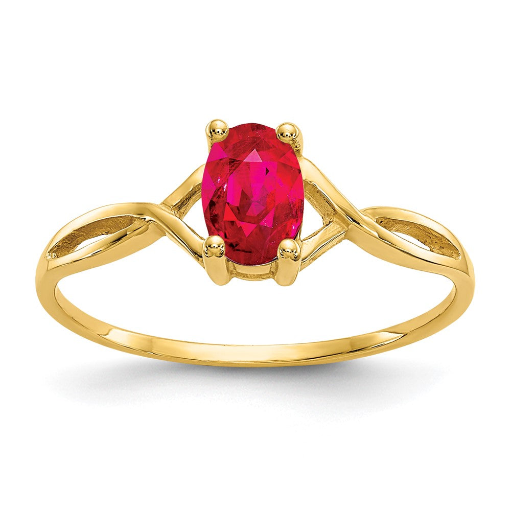14k Ruby Birthstone Ring - 3
