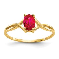 14k Ruby Birthstone Ring - 3